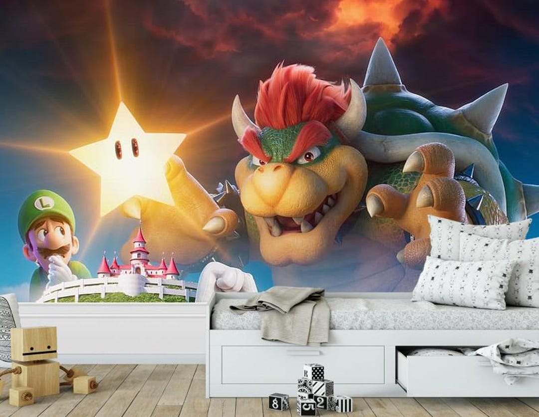 Wall Mural Super Mario Bros Photo Wallpaper Children's, Kids Room Decor ...