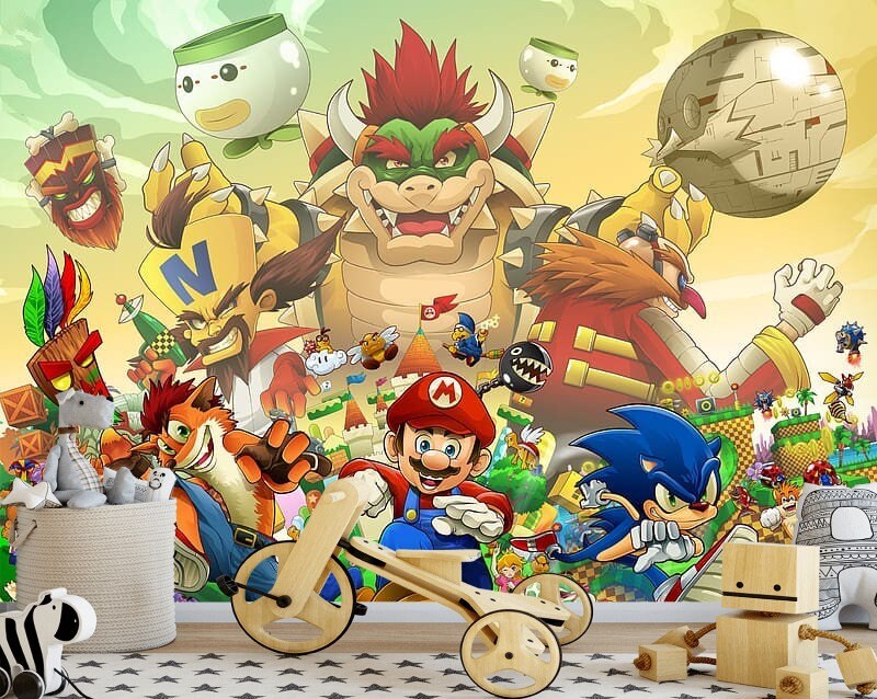 Buy Kids Photo Wallpaper Super Mario Bros Wall Mural Children's Room