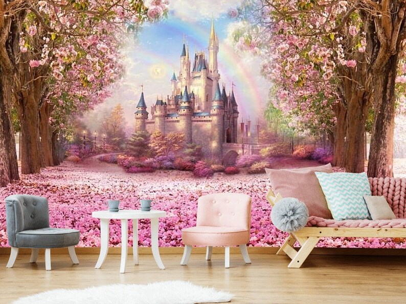 Wall Mural Fairy Tale Castle Photo Wallpaper Kids Room Wall - Etsy