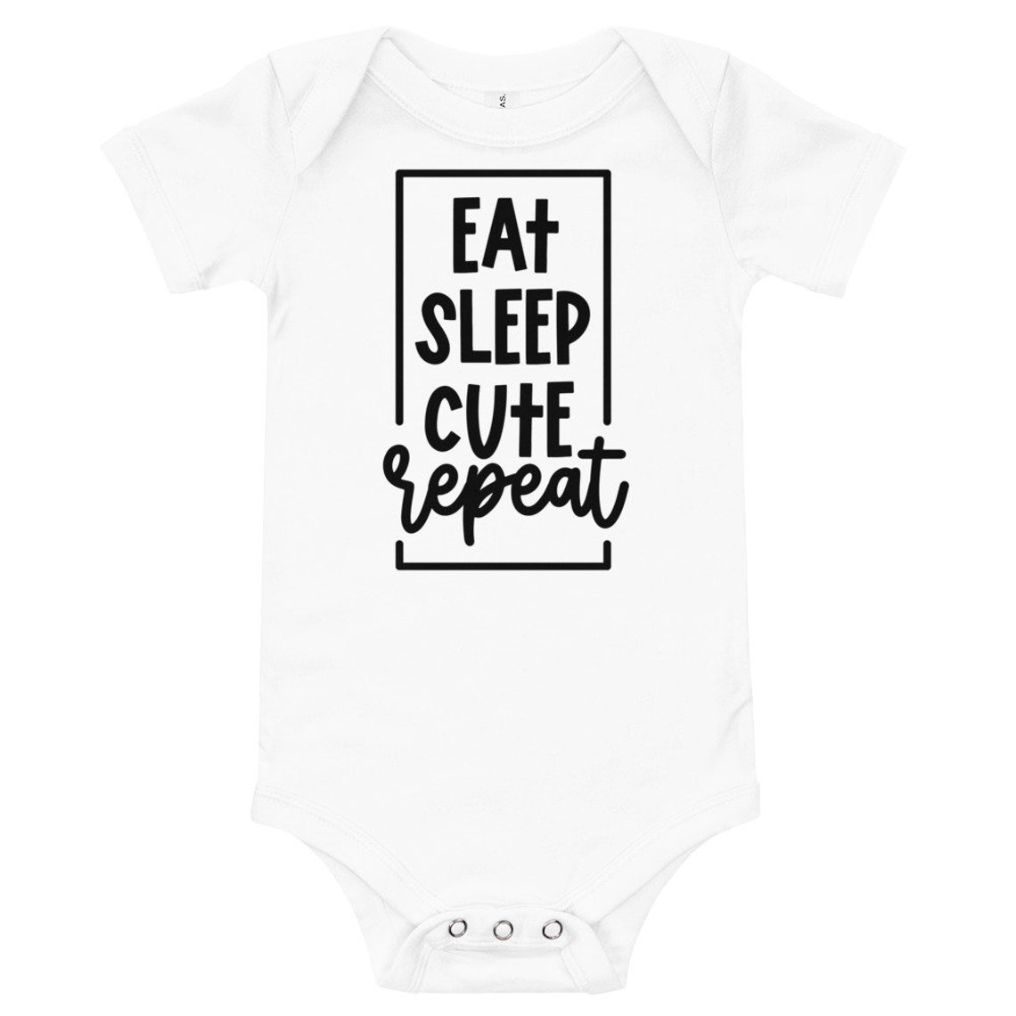 Eat sleep cute repeat onesie  etsy Eat sleep cute repeat onesie  etsy
