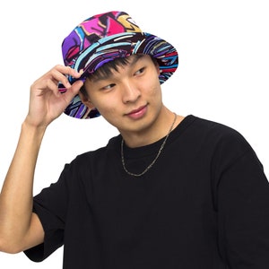 Abstract Artwork Reversible bucket hat