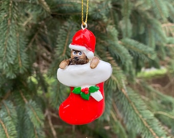 Otter Ornament/Personalized Holiday Otter Christmas Tree Ornament