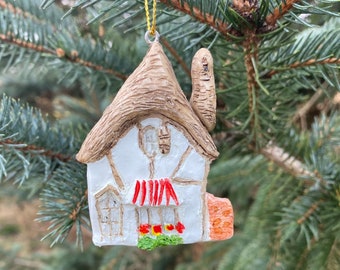 House Ornament Carmel California Tuck Box Christmas Tree Gift Ornament