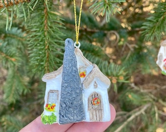 Carmel Hansel House Cottage Christmas Ornament, Realtor Gift