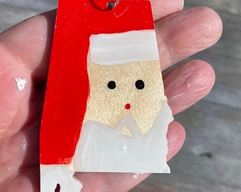 Personalized Alabama Santa Ornament, State Pride Christmas Gift
