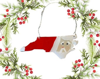 North Carolina Santa State Personalized Ornament