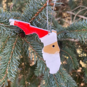 Adorno navideño personalizado de Florida/Adorno de Papá Noel