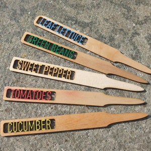 SMALL Garden plant markers -  Colorful Vegetable steak, Custom markers, Plant Marker | Garden Marker Stake | Garden Labels