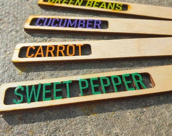 Vegetable Garden markers, Vegetable Stakes, Seed, Herb,  Custom Gardening gift, Plot Allotment, Veggie marker, veg marker