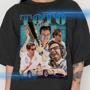 Chemise vintage des années 90 de Toto Wolff, chemise unisexe Homage Retro Classic Graphic Tee. Cadeau pour les fans TW01