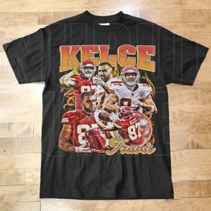 Vintage Travis Kelce-shirt, voetbalshirt, klassiek grafisch T-shirt jaren 90, Unisex, vintage bootleg, cadeau, retro