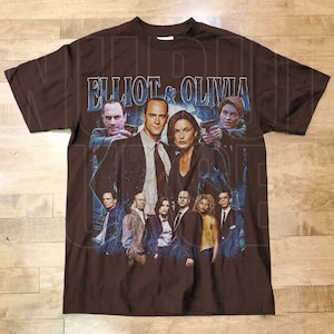 Vinatge Style Law and Order Shirt, Elliot Stabler und Olivia Benson Vintage 90er Jahre T-Shirt, Law and Order Fan Tee retro LO90