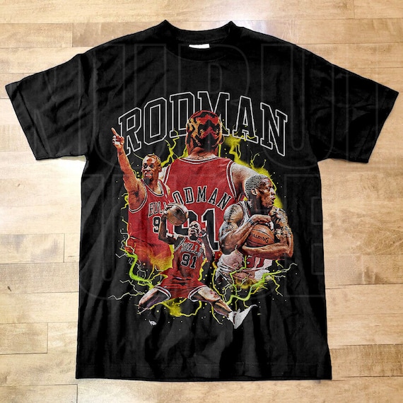 90s Dennis Rodman バスケットボールTシャツ 1998年製 Dennis Rodman Tシャツ NBA デニスロッドマン バスケ tee | Pay ID