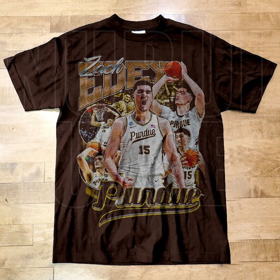 Vintage Style Basketball Bootleg 90s Shirt Zack Edey Vintage Shirt Purdue Shirt Zack Edey Purdue Graphic Tee ZE31 Etsy