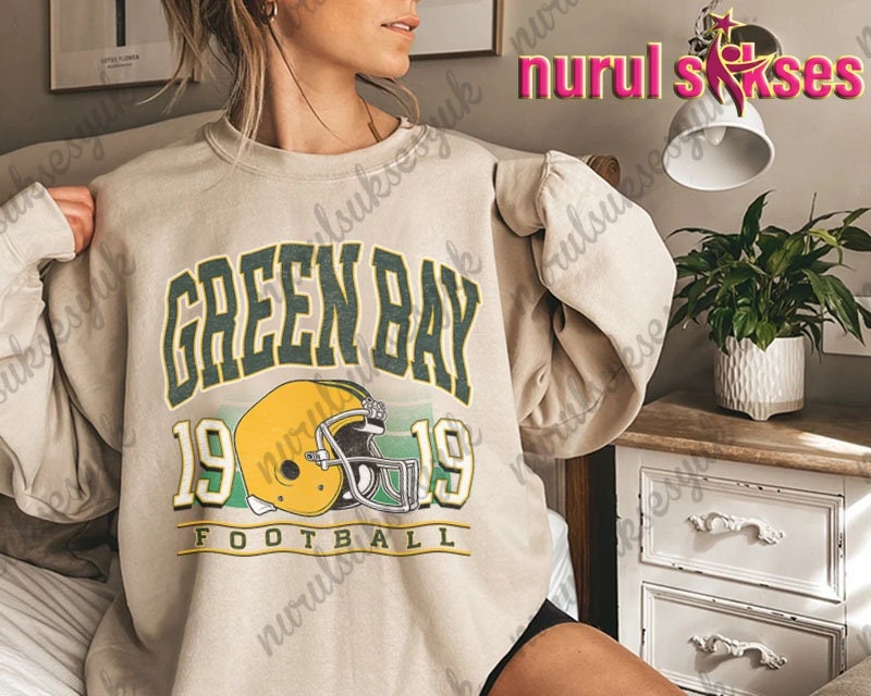 Vintage Style Green Bay Crewneck, Green Bay Packers Sweatshirt