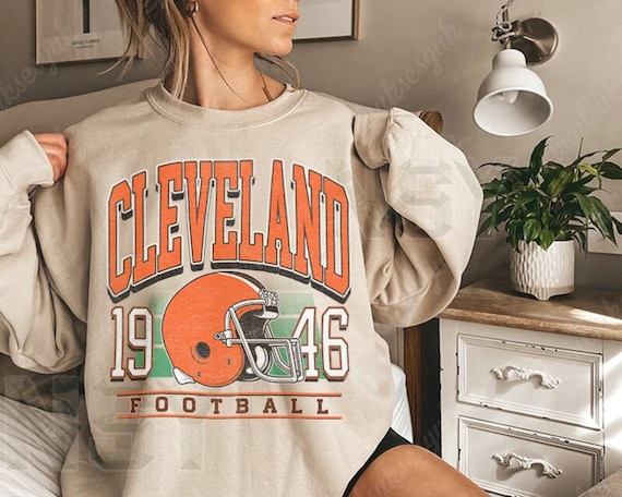 Vintage Style Cleveland Football Sweatshirt, Cleveland Football Sweatshirt, Retro  Cleveland Hoodie, Football Crewneck CL97 - Etsy