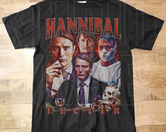 Vintage Style Hannibal Lecter T Shirt, Vintage Hannibal Series, Horror shirt, Bryan Fuller shirt, Will Graham shirt HL86