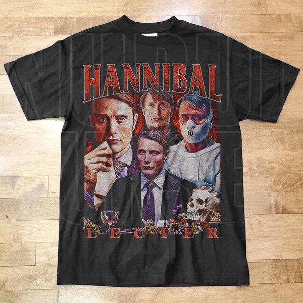 Vintage Style Hannibal Lecter T-Shirt, Vintage Hannibal-Serie, Horror-Shirt, Bryan Fuller Shirt, Will Graham Shirt HL86