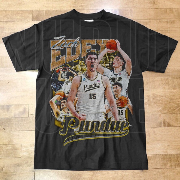 Vintage Style Basketball Bootleg 90s Shirt, Zack Edey Vintage Shirt, Purdue Shirt, Zack Edey Purdue Graphic tee,  ZE31