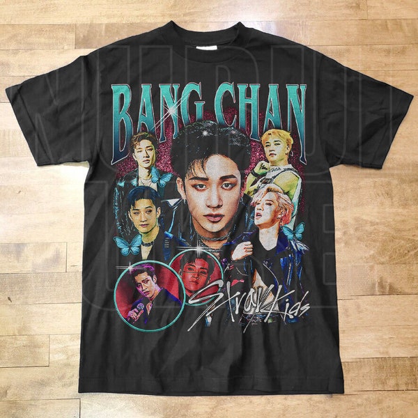 Stray Kids Bangchan Retro Bootleg T-shirt - Chemise enfant errant - T-shirt Kpop - Cadeau Kpop pour elle ou lui - Chemise Skz