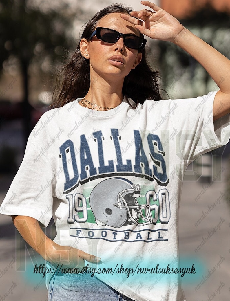 Dallas Football T Shirt, Vintage Style Dallas Football T shirt, Football T shirts, Dallas T Shirts TS11 image 1