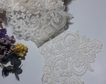 French lace in ecru color