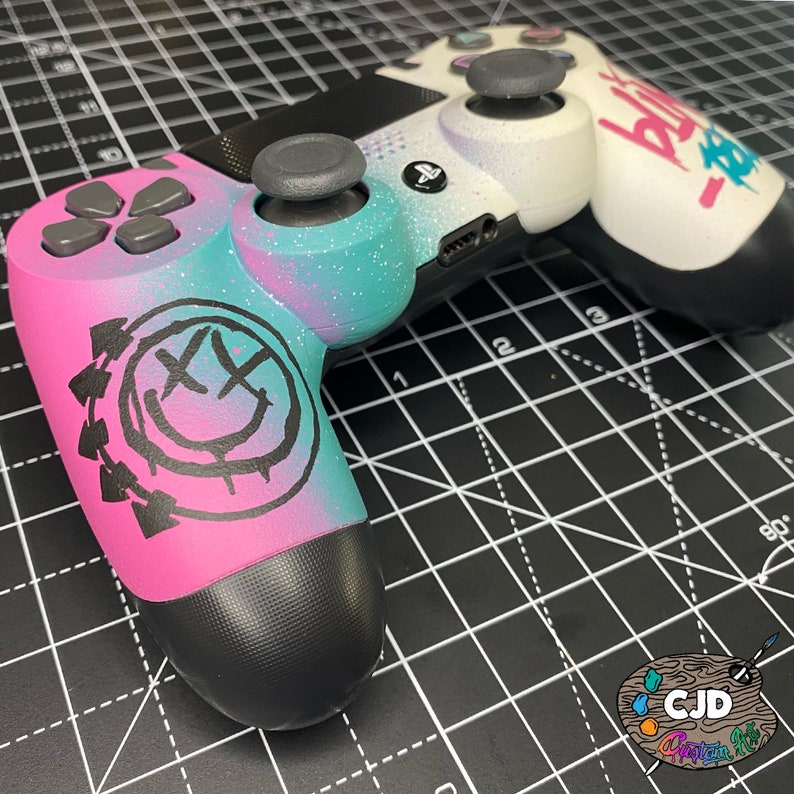 Custom painted Blink 182 PS4 controller
