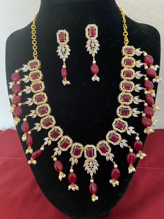 1gm Gold Ad Short Necklace Matte Gold Finish One Gram Gold