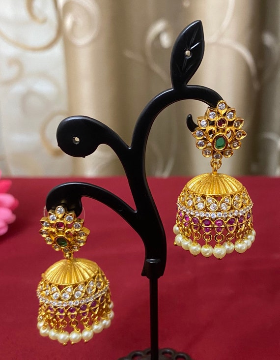 Jhumka Earringstemple Earrings jhumkas Mediumjumki Smalltemple