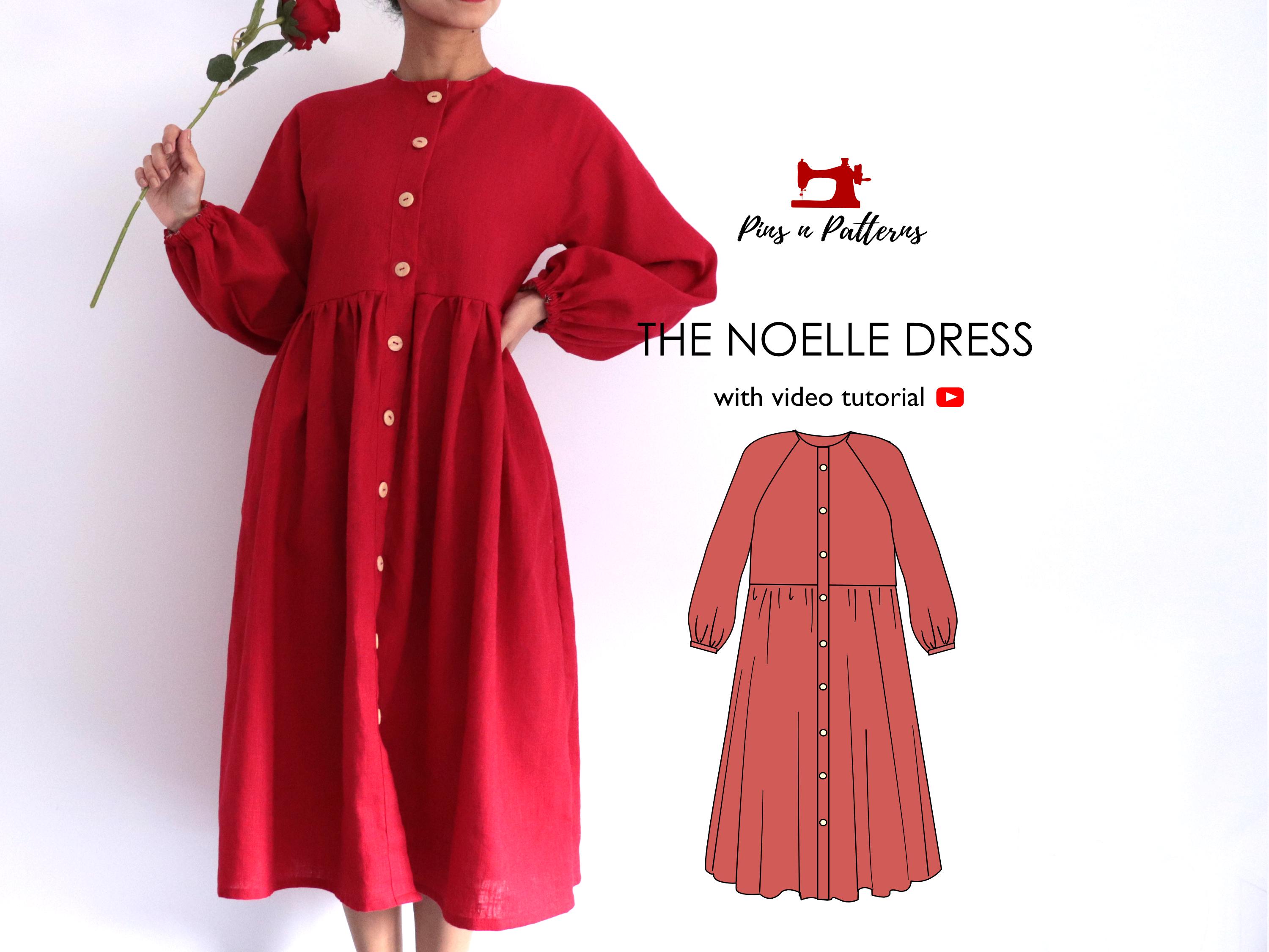 chinese dress ladies Button Down Sweetheart Long Dress Sewing Pattern
