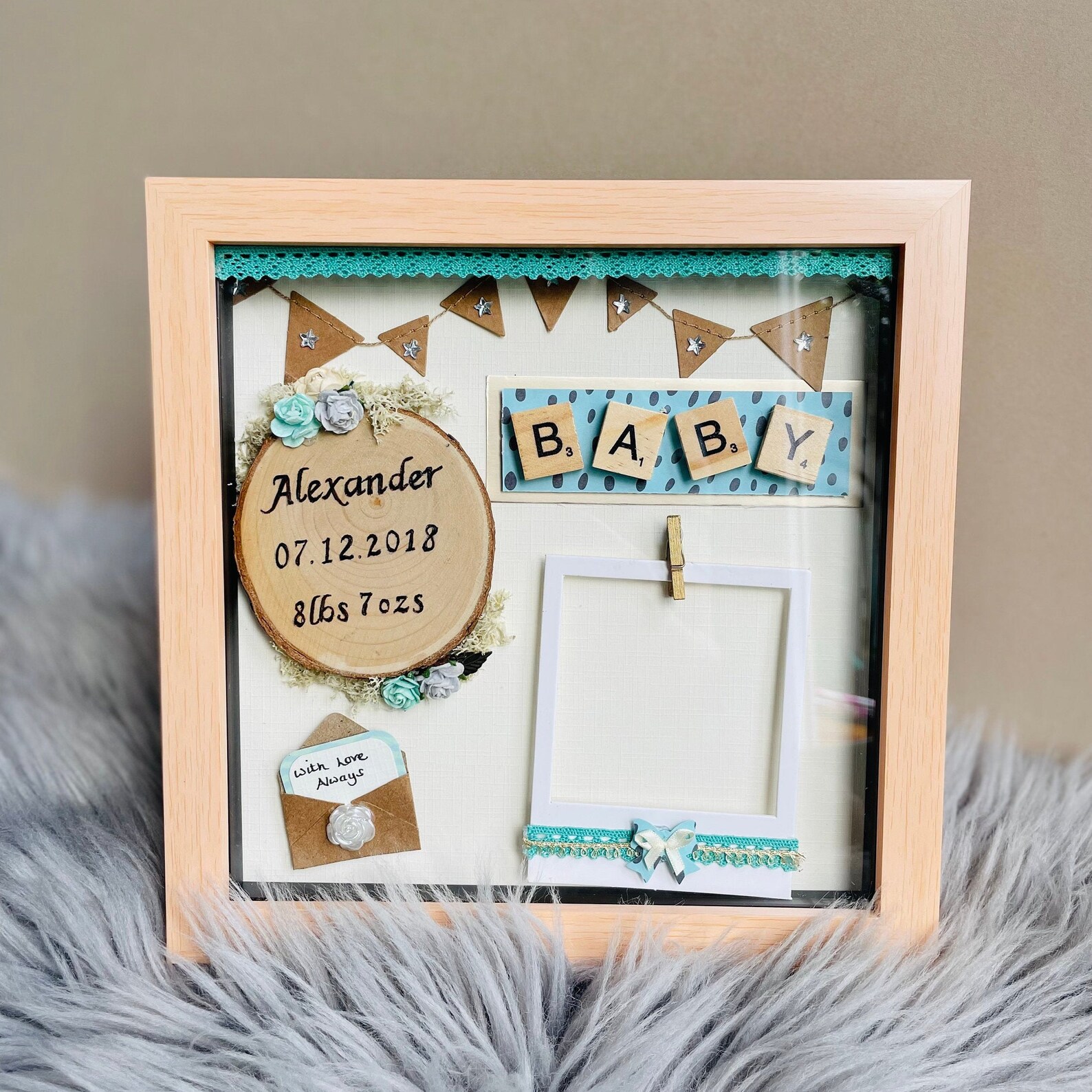 Personalised New Baby Box Frame Baby Girl Gift Baby Boy Etsy