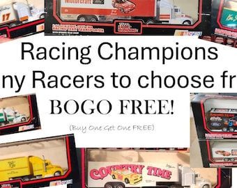 Racing Champions – 1:64 Scale Diecast NASCAR Trucks - Elliott-Cope-Bodine-Foyt-Allison-Waltrip-Jarrett-Petty-Yarborough-Labonte