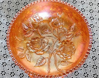 Imperial Glass Marigold Bowl and Candy Dish Set