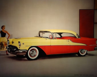 Set of 20 Oldsmobile Dealer Light Box Transparencies - 1955 to 1958