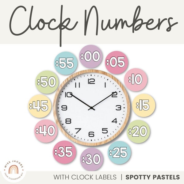 Clock Numbers | SPOTTY PASTELS