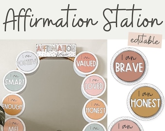 Affirmation Station SPOTTY BOHO | Positive Affirmations Mirror Display