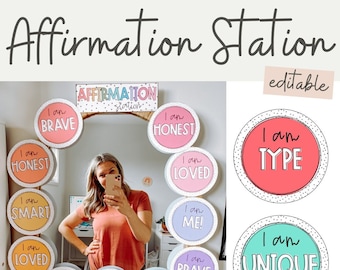 Affirmation Station | SPOTTY BRIGHTS | EDITABLE