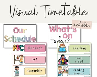 Visual Timetable | PASTELS | Editable