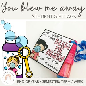 Cadeaukaartjes voor studenten voor bellenblaasstaven | Je hebt me weggeblazen