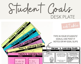 Student Goals Mat | Editable