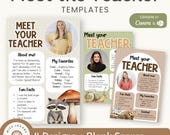 Woodland Meet the Teacher Template, Editable Back to School Teacher Letter, Forest Theme Printable All About Me Resource Classroom Decor