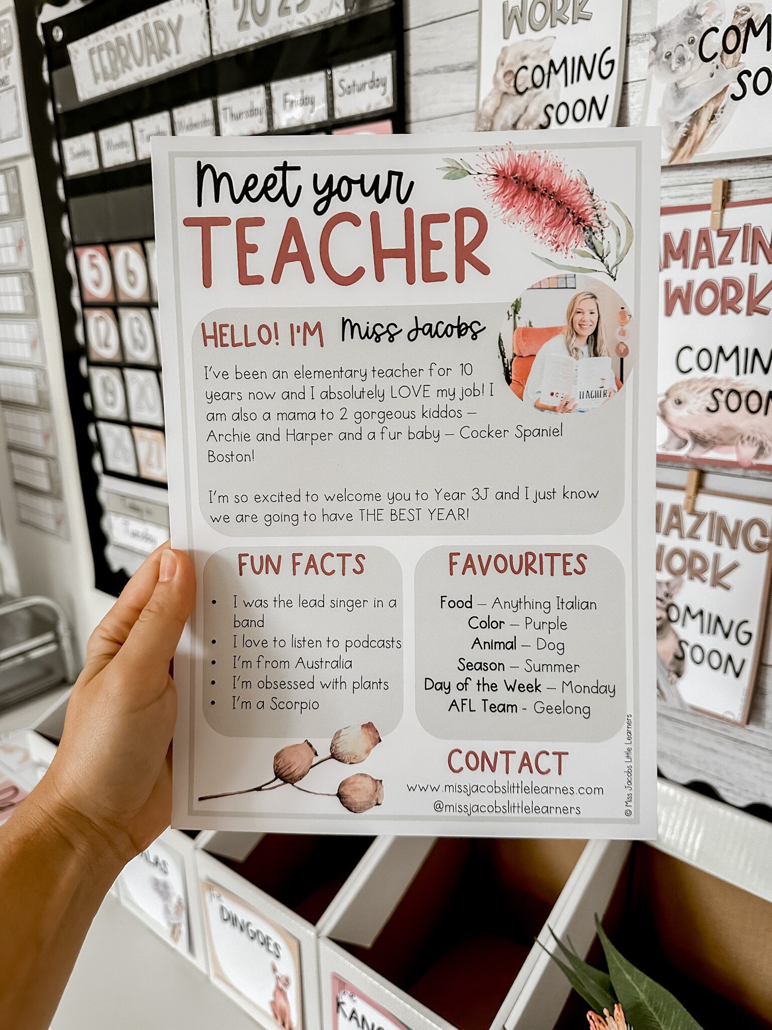 Meet the Teacher Templates | Editable AUSTRALIANA Decor - Etsy Australia