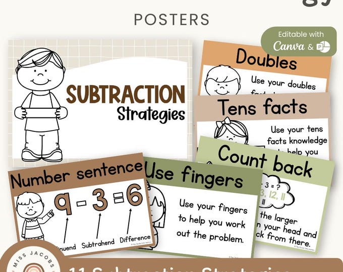 Addition Strategies Mini-posters for First or Second Grade | Anchor ...