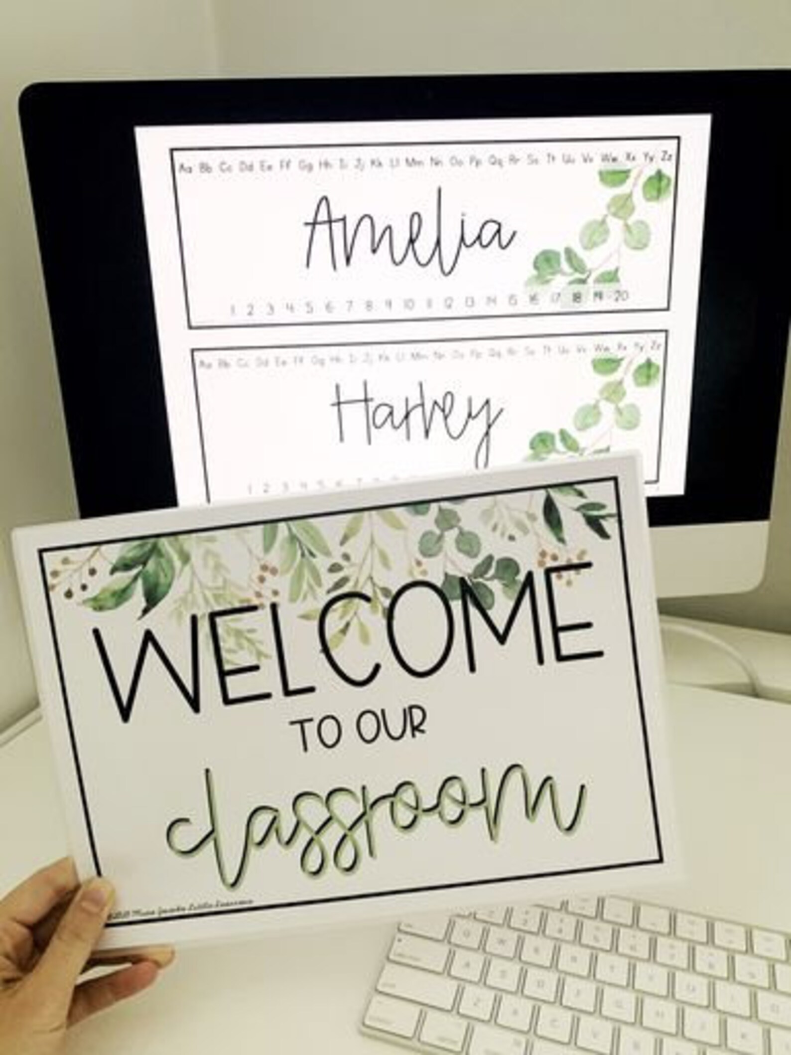 BOTANICAL Classroom Decor Bundle Editable Modern Farmhouse Etsy