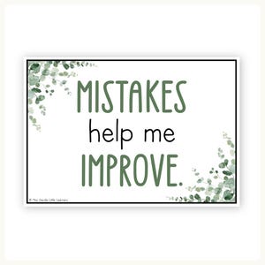 Growth Mindset Posters Eucalyptus - Modern Botanical Decor - Miss Jacobs Little Learners