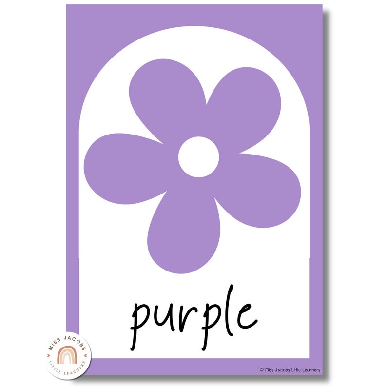 Color Posters | Daisy Gingham Pastels Classroom Decor | Editable - Etsy