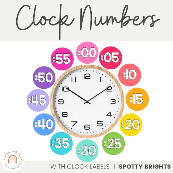 Clock Numbers SPOTTY BRIGHTS Etsy