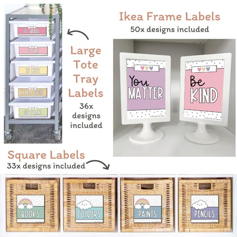 Classroom Labels | SPOTTY PASTELS Classroom Decor | Editable - Etsy