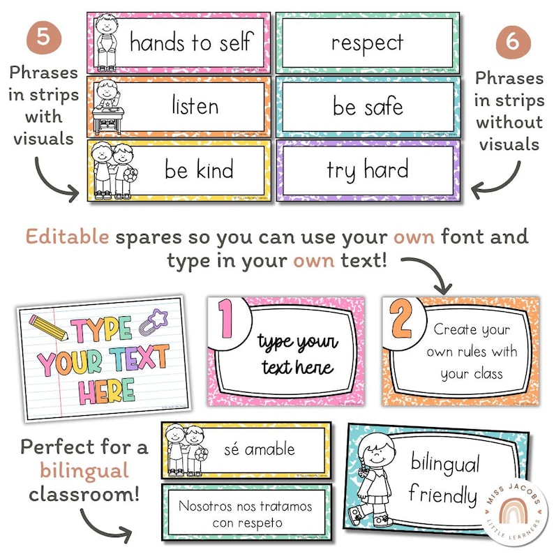 Classroom Rules and Expectations Posters - Cutesy Classroom Decor - Miss Jacobs Little Learners