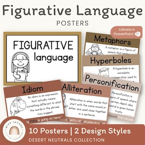 Figurative Sprache Poster | BOHO-VIBES | Wüsten Neutral Dekor | Veränderbar